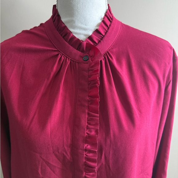 Riley & Rae Fuchsia Ruffle Blouse - Picture 3 of 8